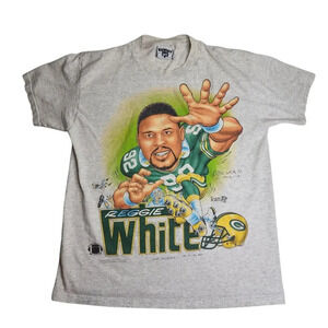Vintage Reggie White Green Bay Packers Shirt Xplosion Caricature 1994 Size Large